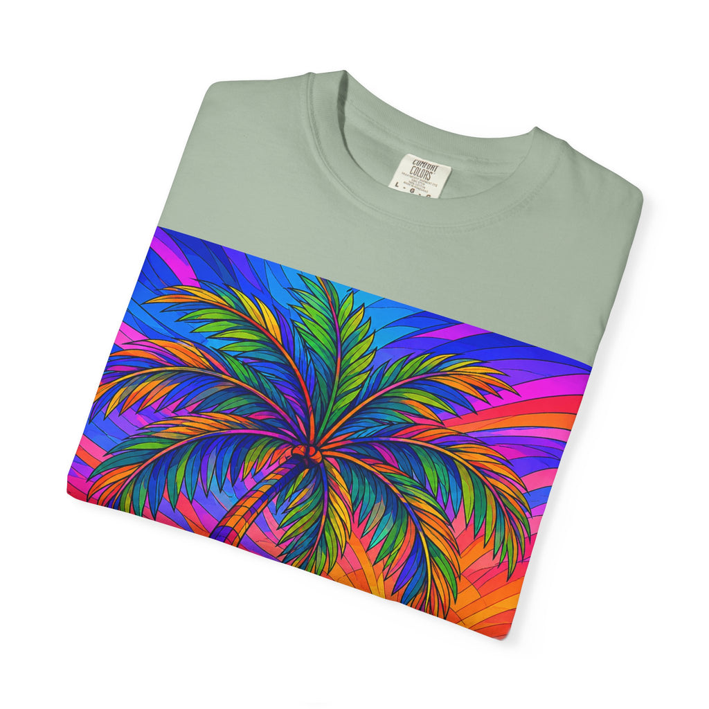 Sunset Palm T-Shirt — Vibrant Tropical Beach Tee