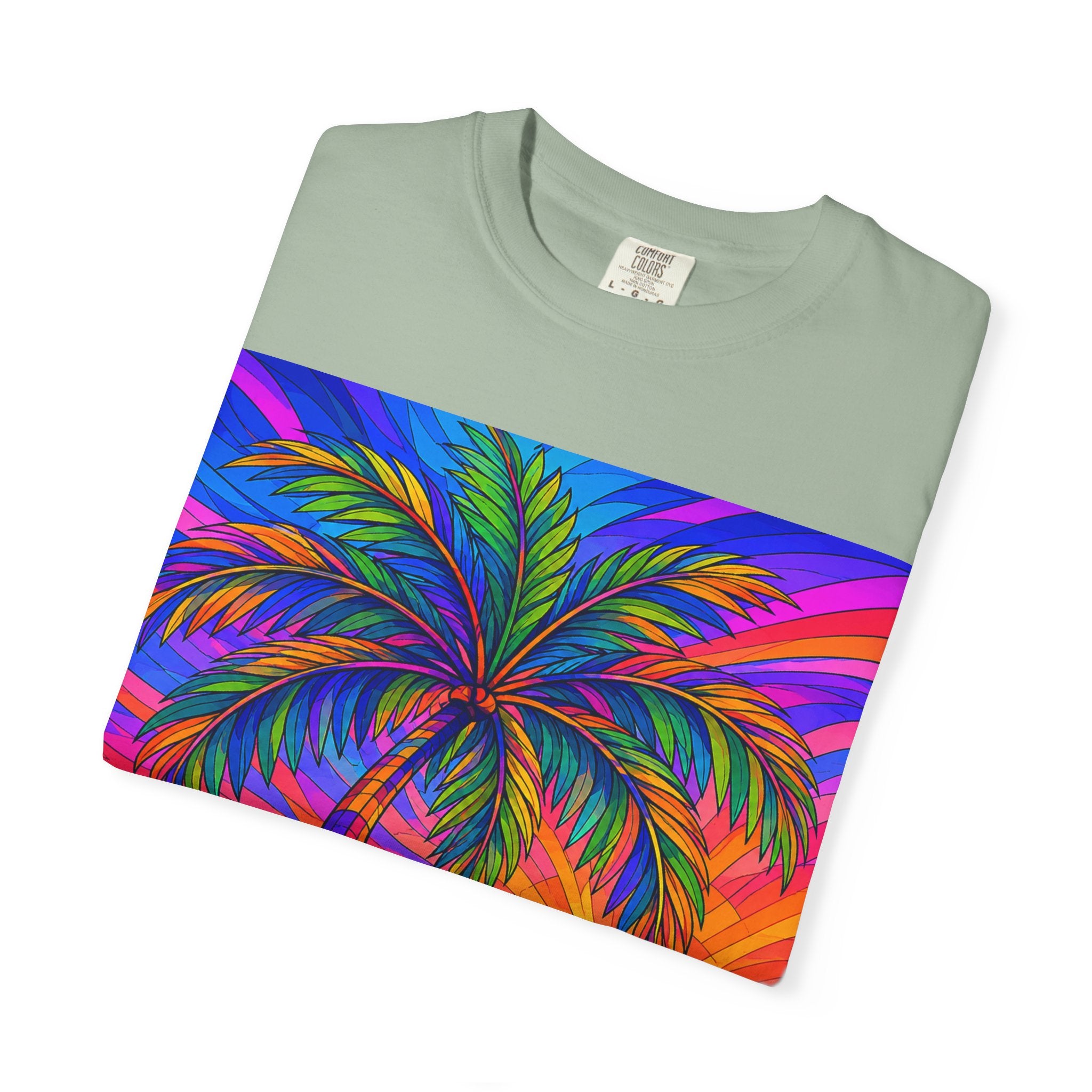 Sunset Palm T-Shirt — Vibrant Tropical Beach Tee