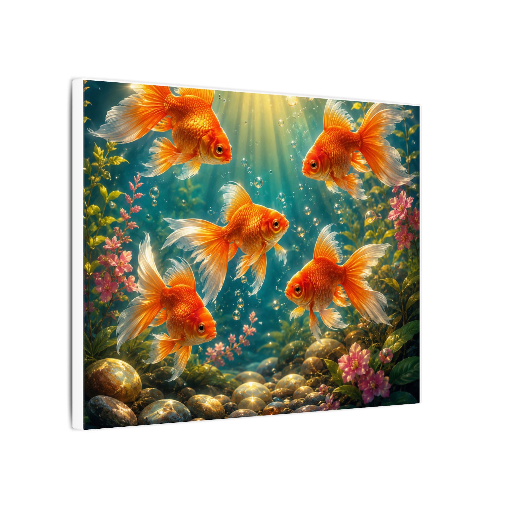 Goldfish Aquarium Canvas Print — Vibrant Underwater Wall Art
