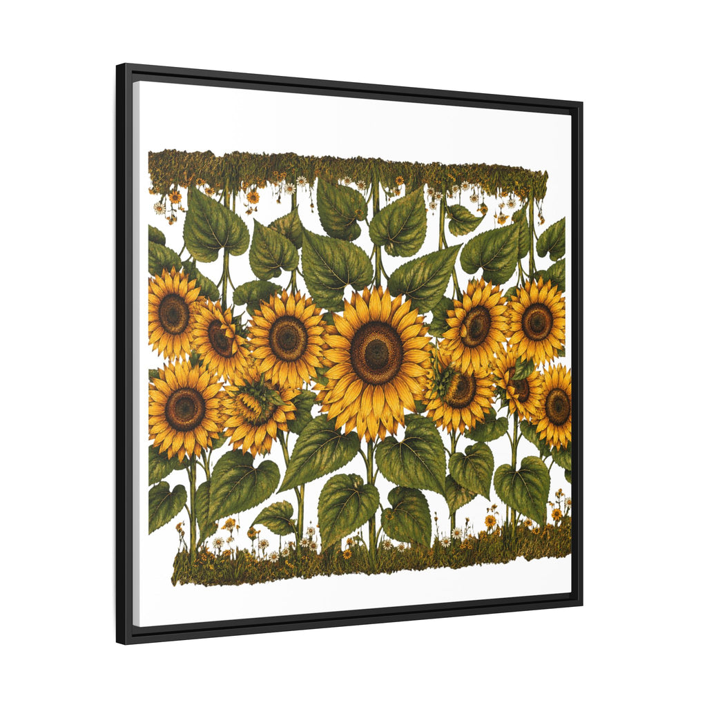 Framed Sunflower Canvas Print — Matte Floral Wall Art