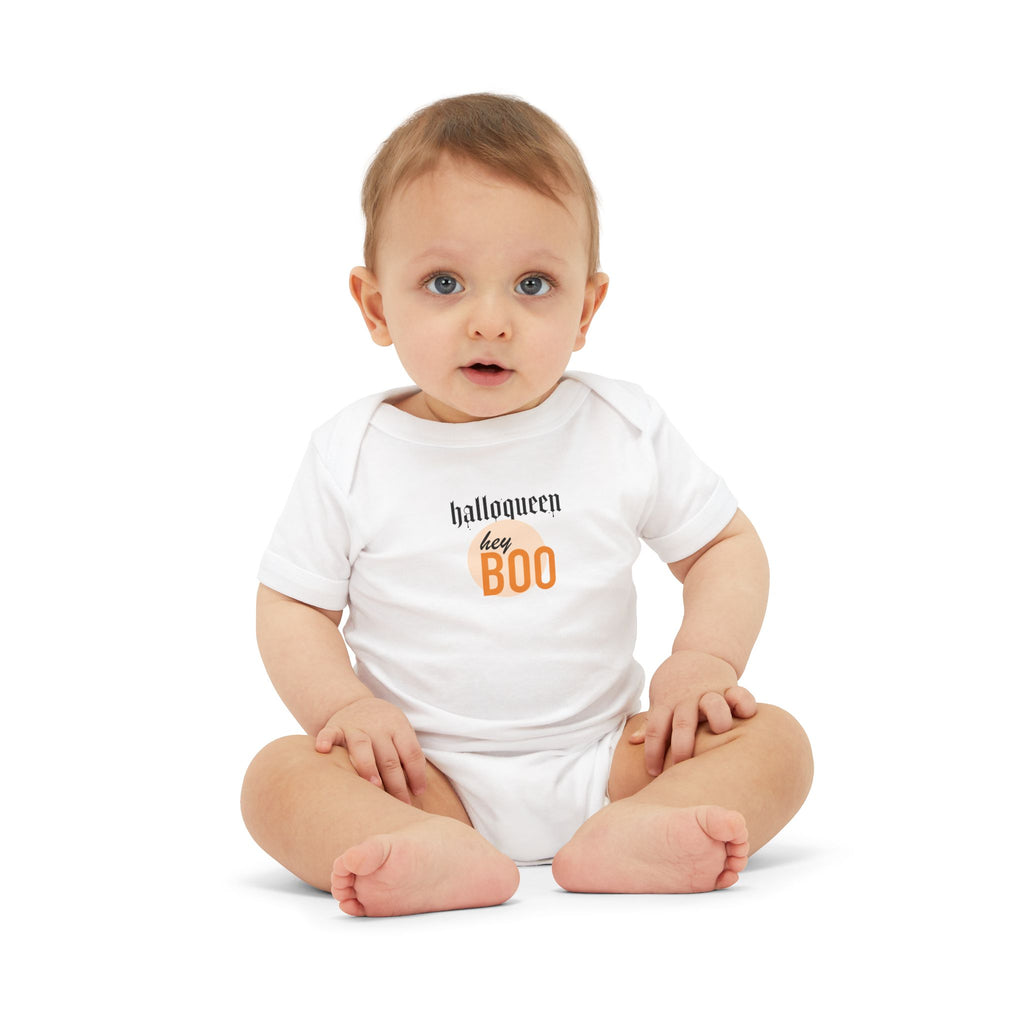 Baby Onesie "halloqueen tiny BOO" – Halloween Infant Bodysuit