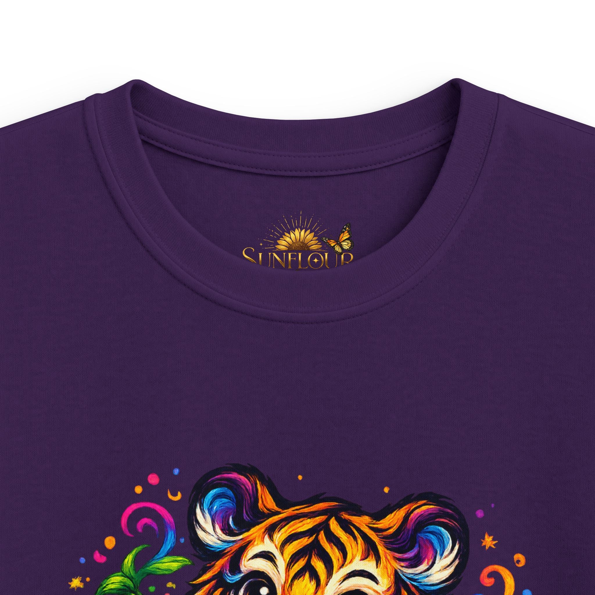 Kids Tee — Colorful Playful Tiger Cub Graphic Shirt