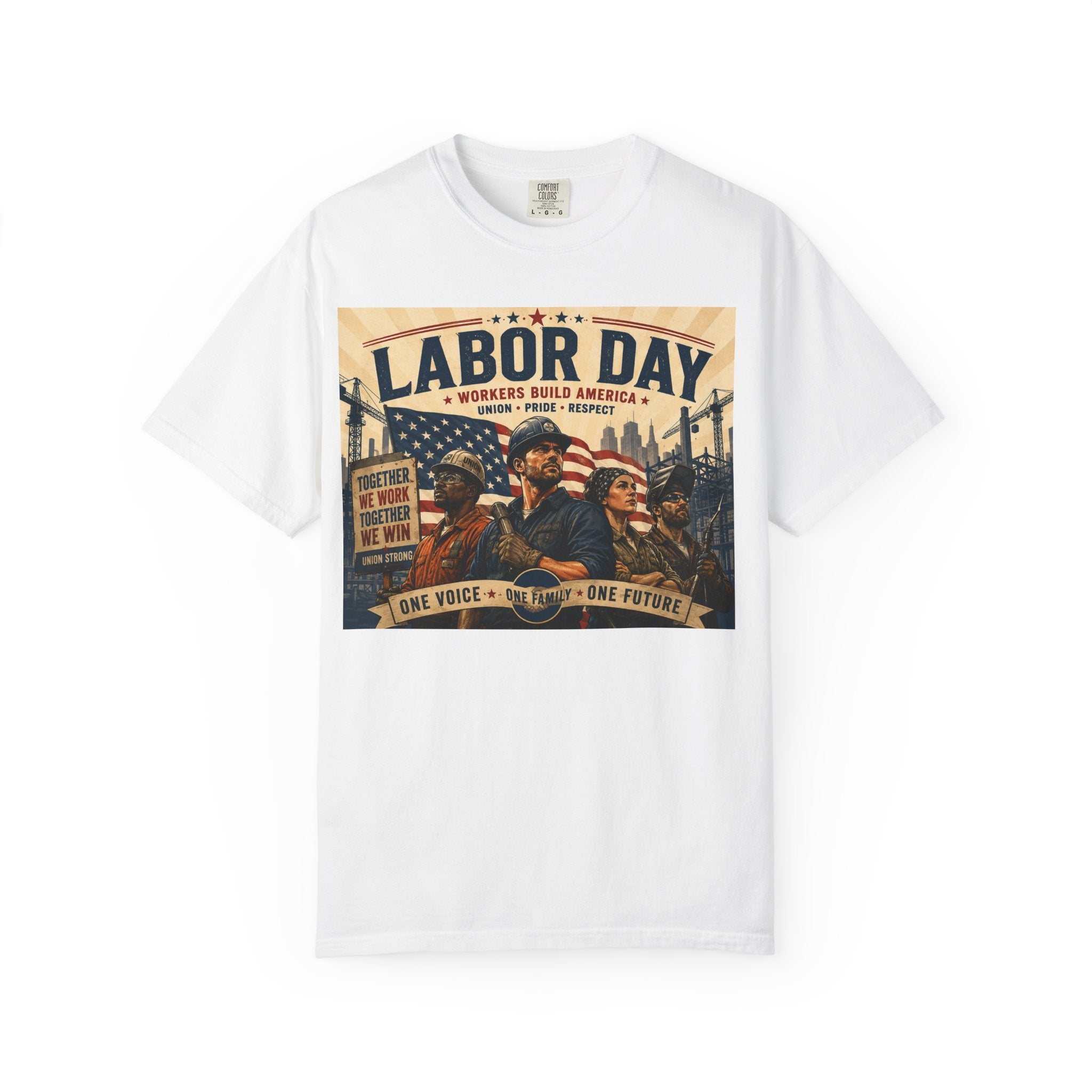 Labor Day T-Shirt — 'Thank a Union' Vintage Patriotic Tee