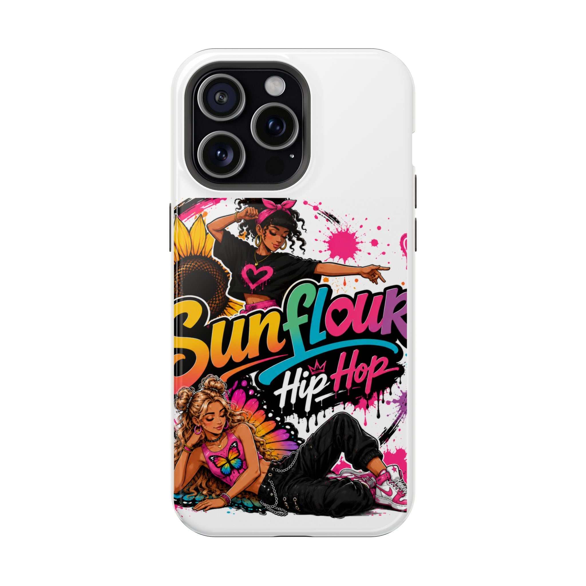 Sunflower Hip Hop Phone Case — Impact-Resistant Protective Case
