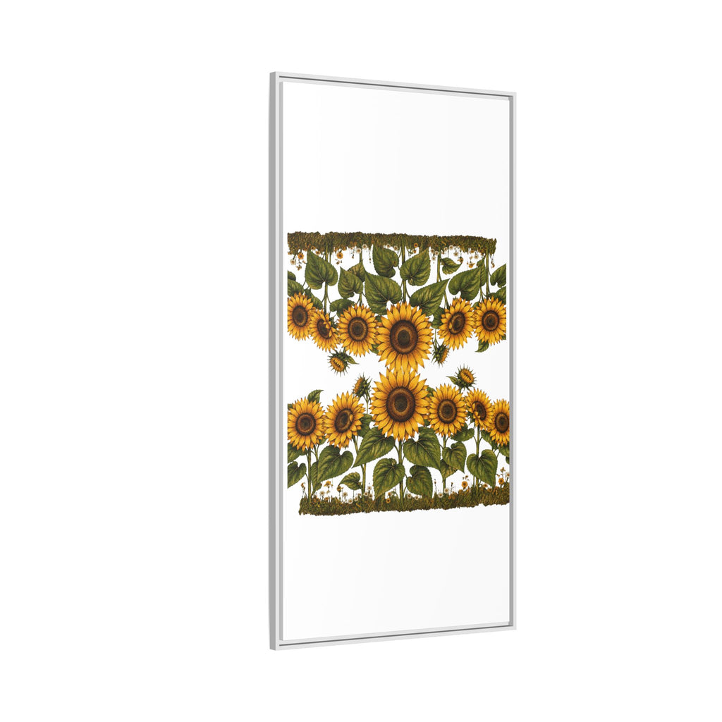 Framed Sunflower Canvas Print — Matte Floral Wall Art