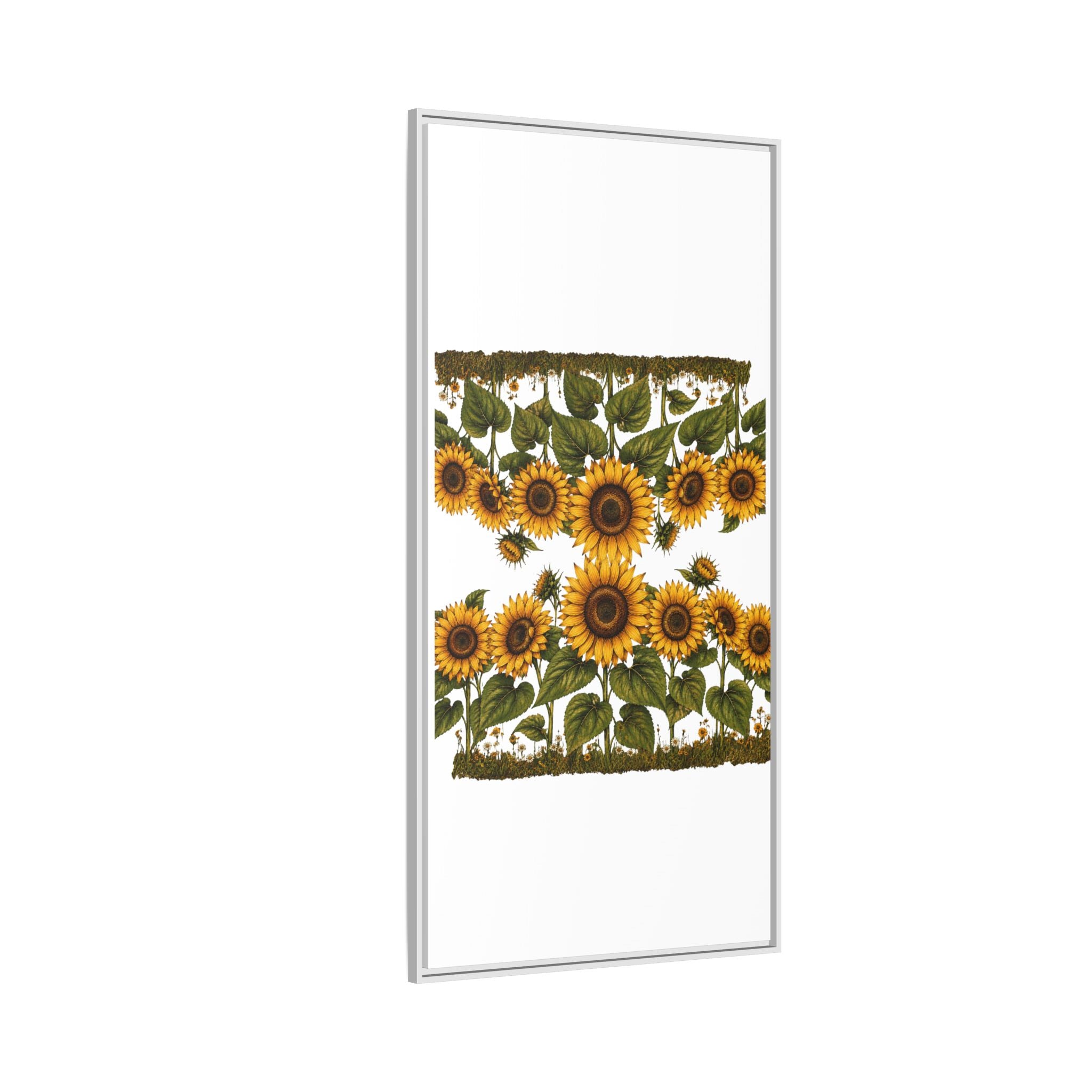Framed Sunflower Canvas Print — Matte Floral Wall Art