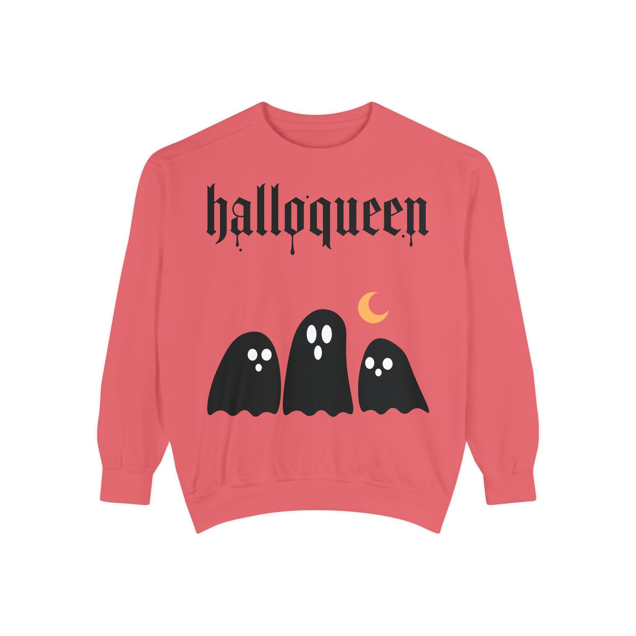 Halloween Sweatshirt — "halloqueen" Ghosts Pullover