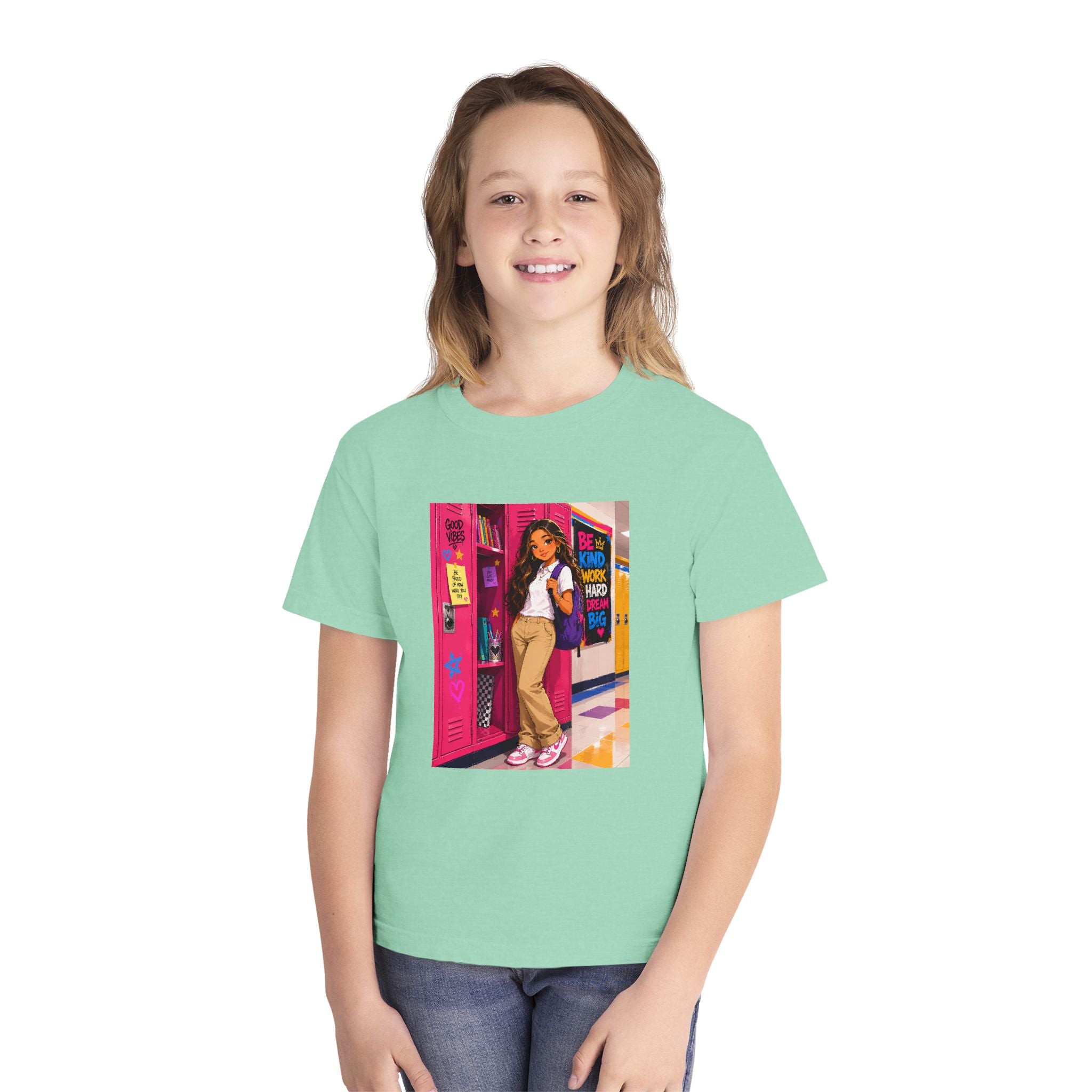 Schoolgirl Locker Youth Tee — Personalized "Olivia" Schoolgirl Locker Graphic Shirt