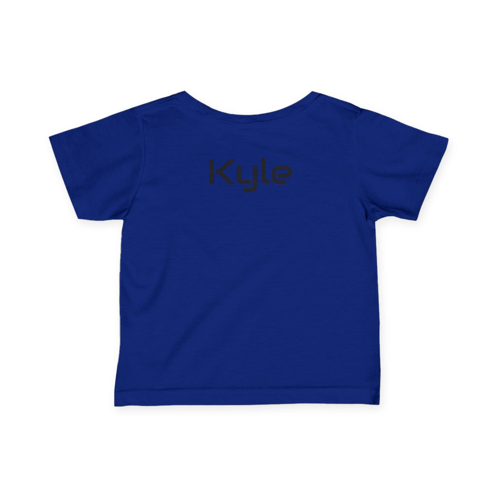 Infant Tee - Colorful 'Bro' Graffiti Graphic with Custom Name Back (Kids Baby Shirt)