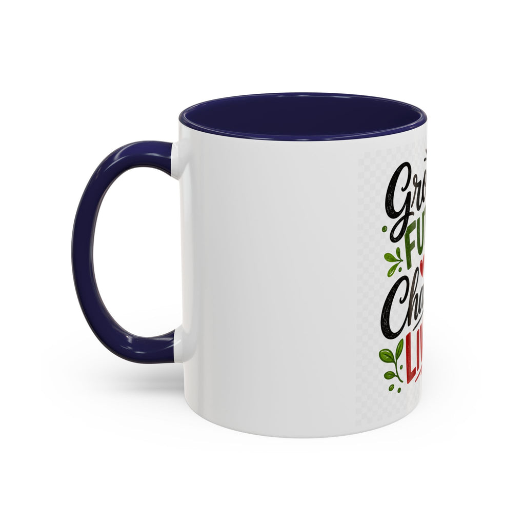 Growing Futures & Changing Lives Coffee Mug — Teacher Appreciation Accent Mug (11/15oz)