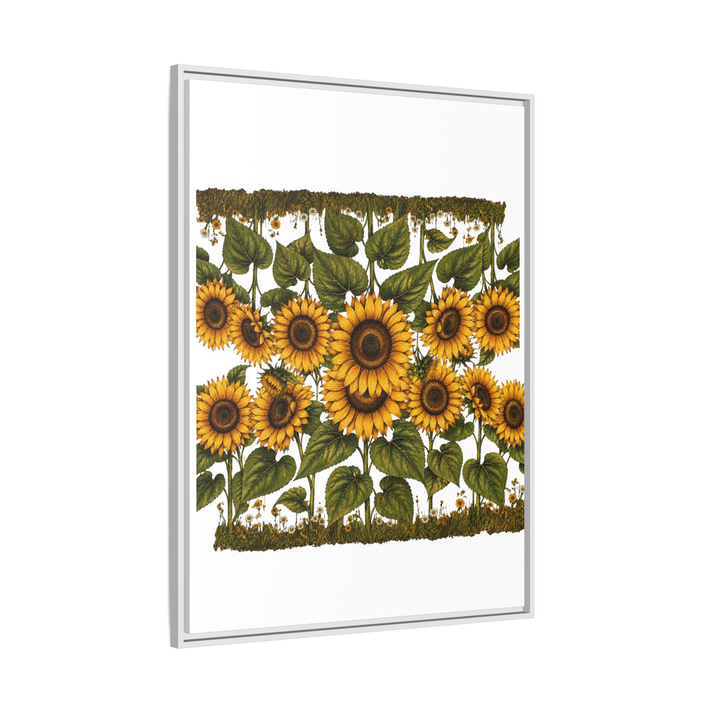 Framed Sunflower Canvas Print — Matte Floral Wall Art