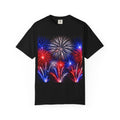 Fireworks Celebration T-Shirt — Red, White & Blue Festival Graphic