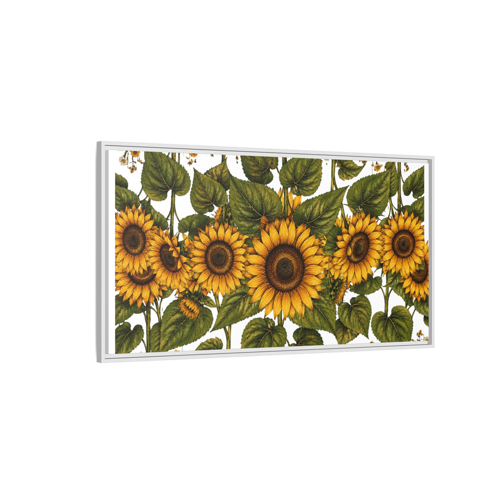 Framed Sunflower Canvas Print — Matte Floral Wall Art