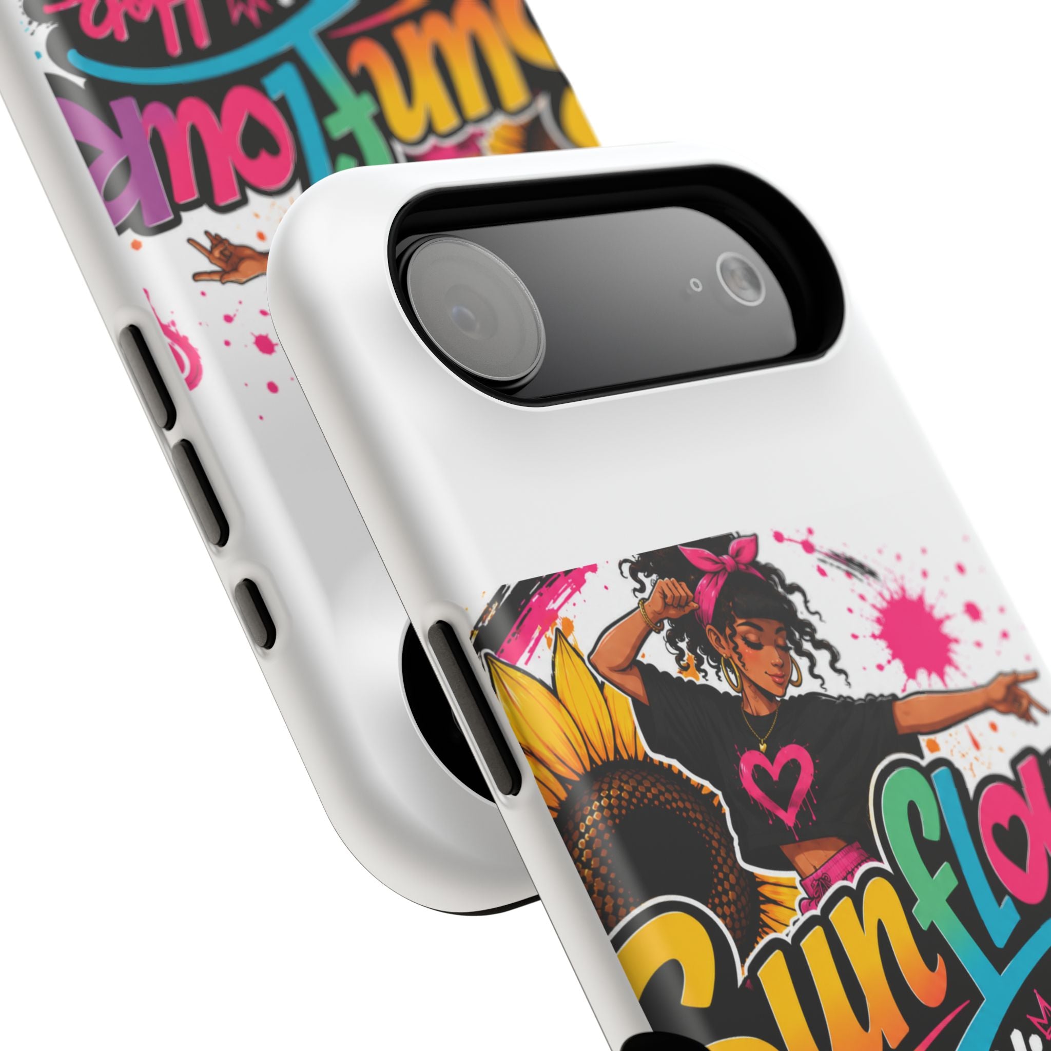 Sunflower Hip Hop Phone Case — Impact-Resistant Protective Case