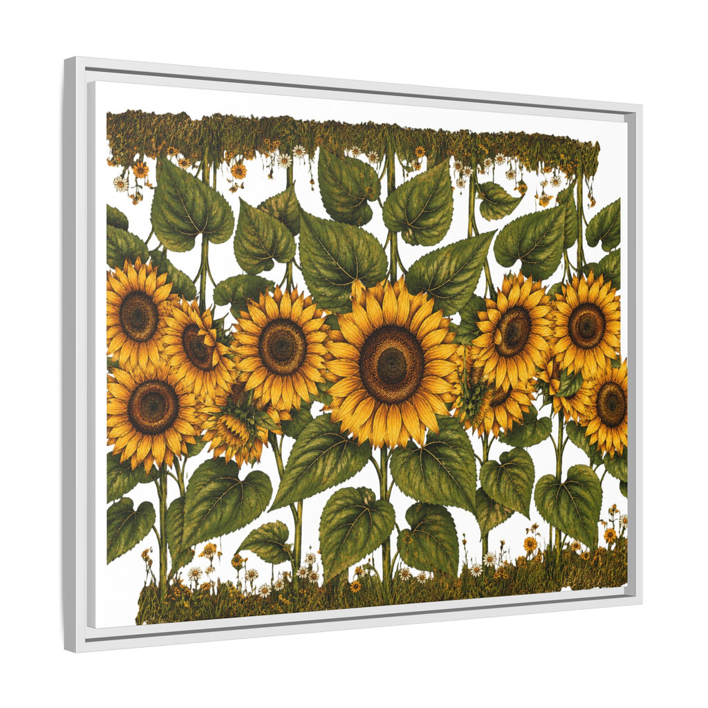 Framed Sunflower Canvas Print — Matte Floral Wall Art
