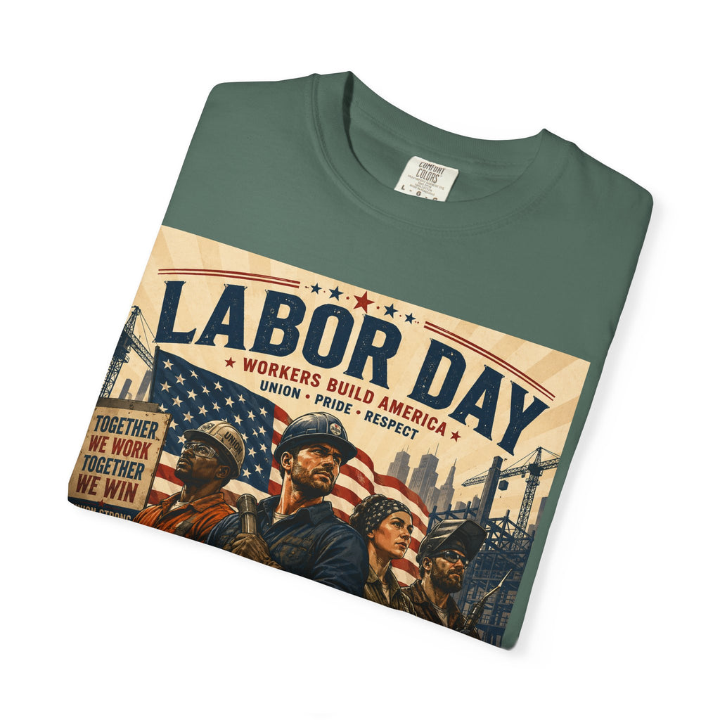 Labor Day T-Shirt — 'Thank a Union' Vintage Patriotic Tee