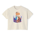Hey Boo Halloween Tee — Outer Space Dance Couple Graphic Boxy Tee