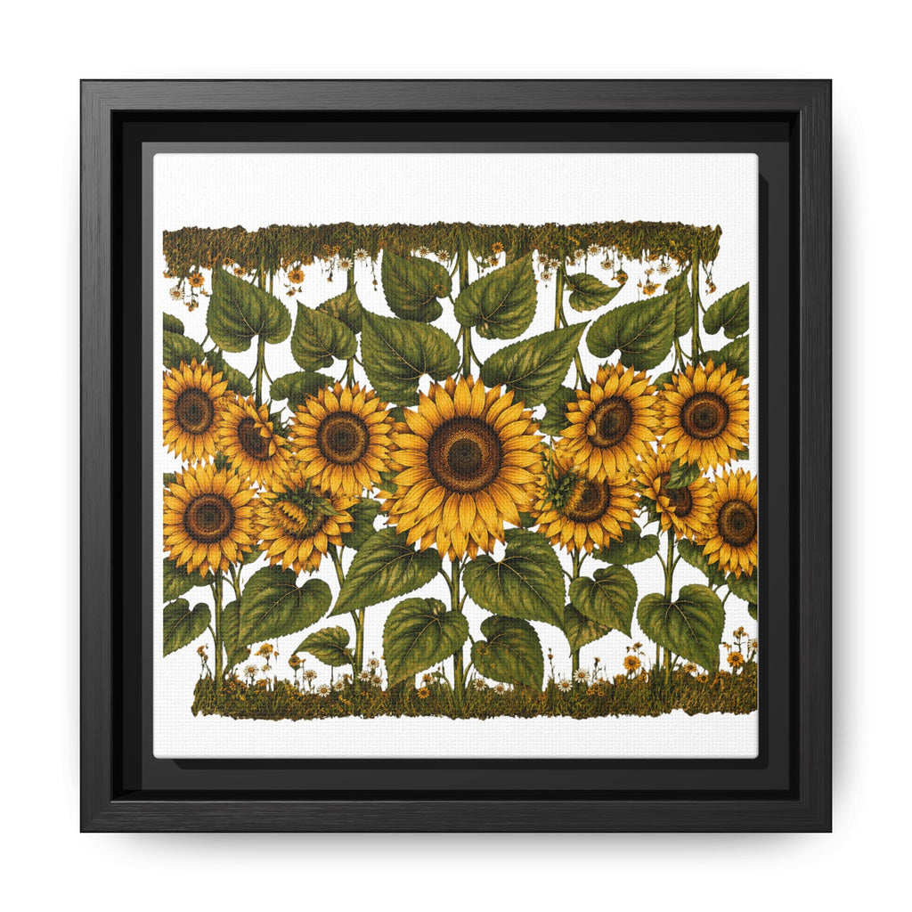 Framed Sunflower Canvas Print — Matte Floral Wall Art