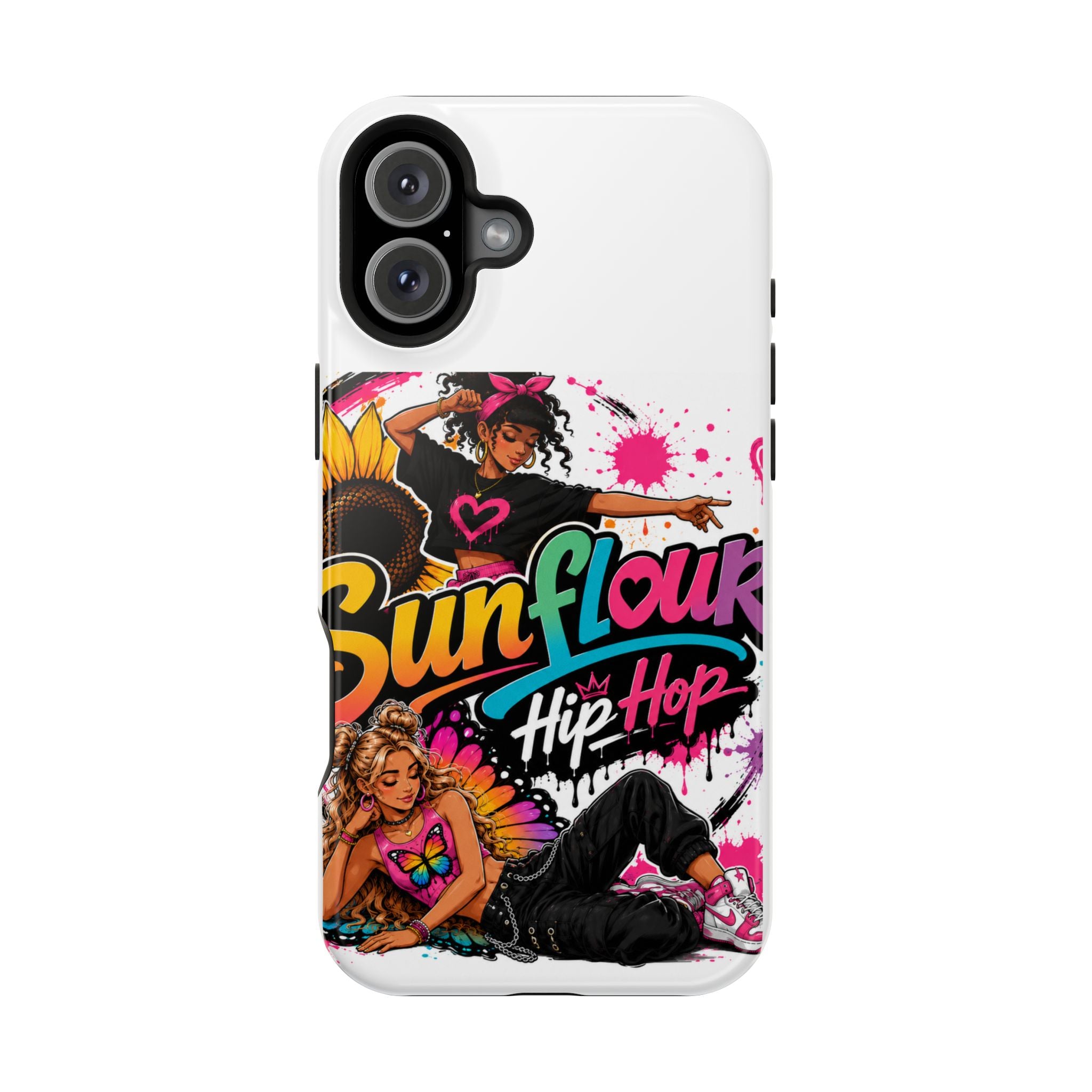 Sunflower Hip Hop Phone Case — Impact-Resistant Protective Case