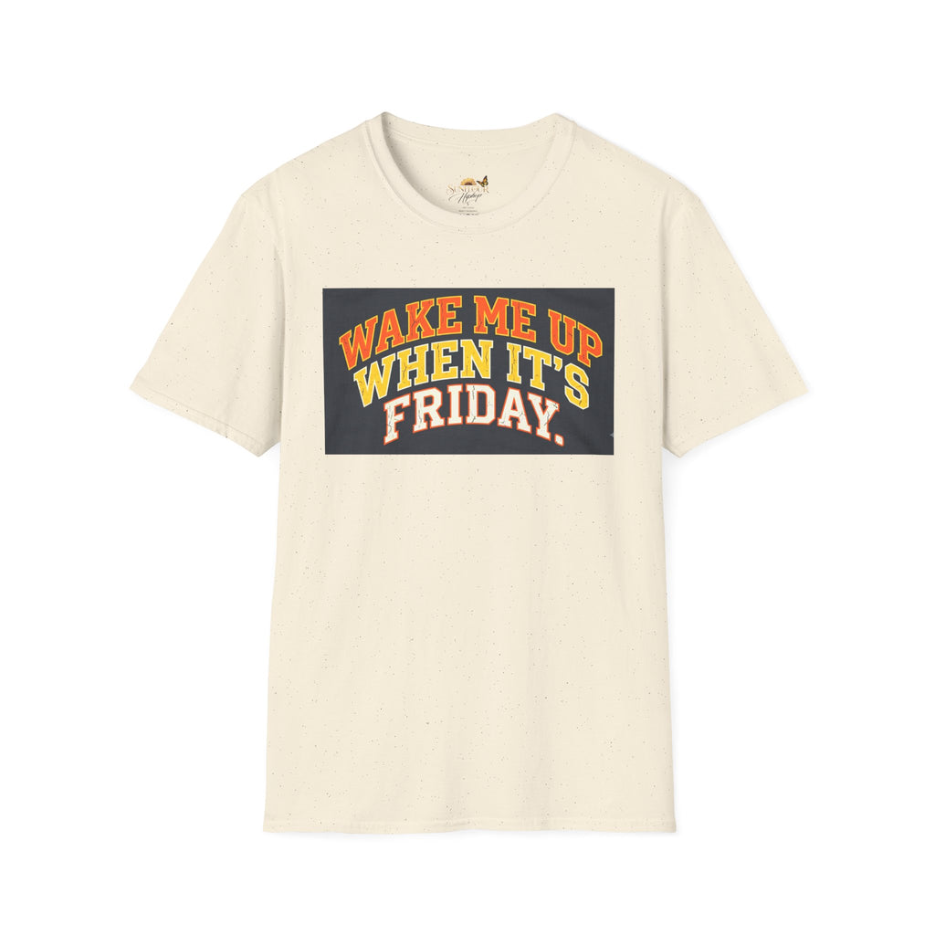 Wake Me Up When It's Friday T-Shirt — Retro Weekend Graphic Tee
