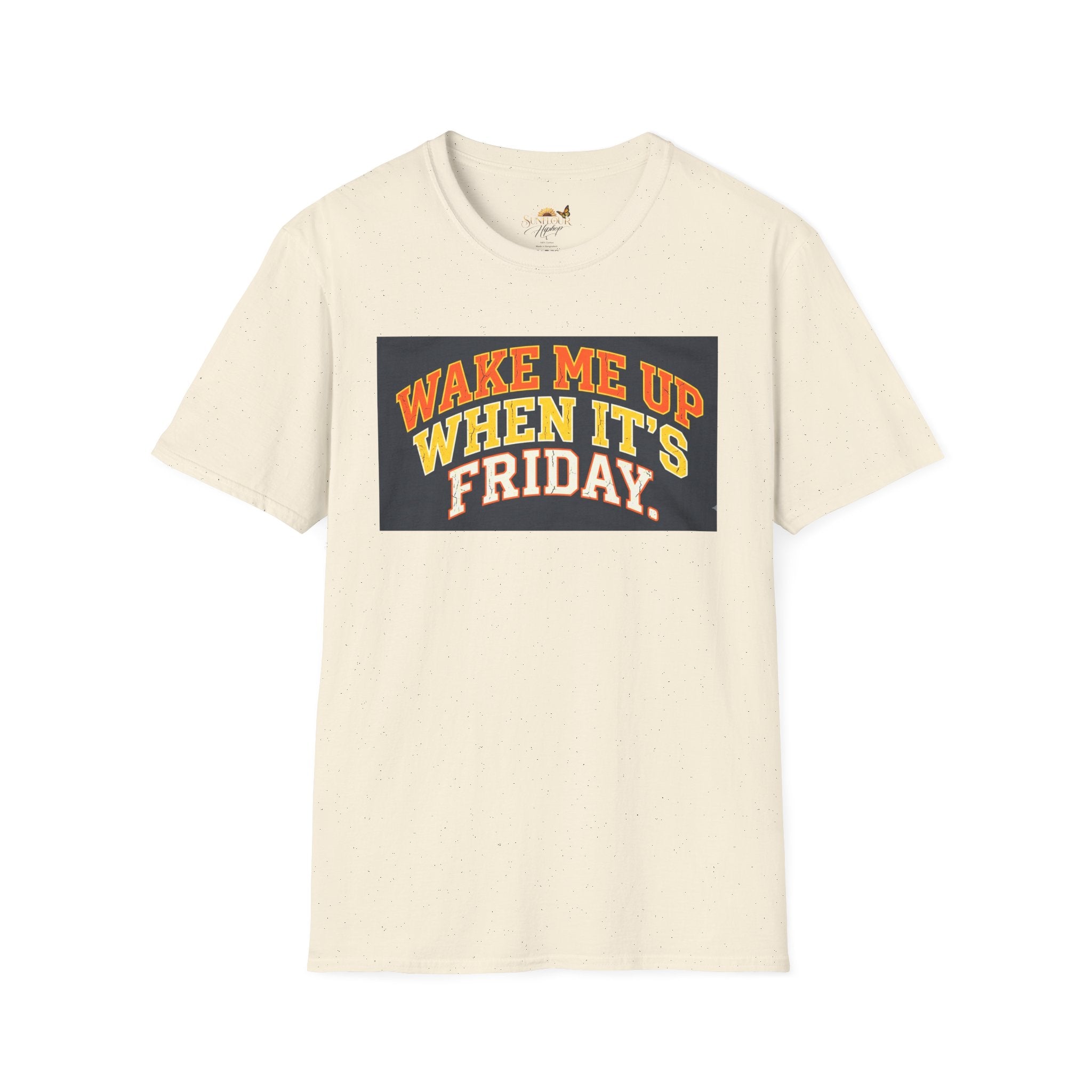 Wake Me Up When It's Friday T-Shirt — Retro Weekend Graphic Tee