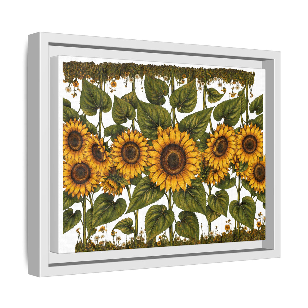 Framed Sunflower Canvas Print — Matte Floral Wall Art