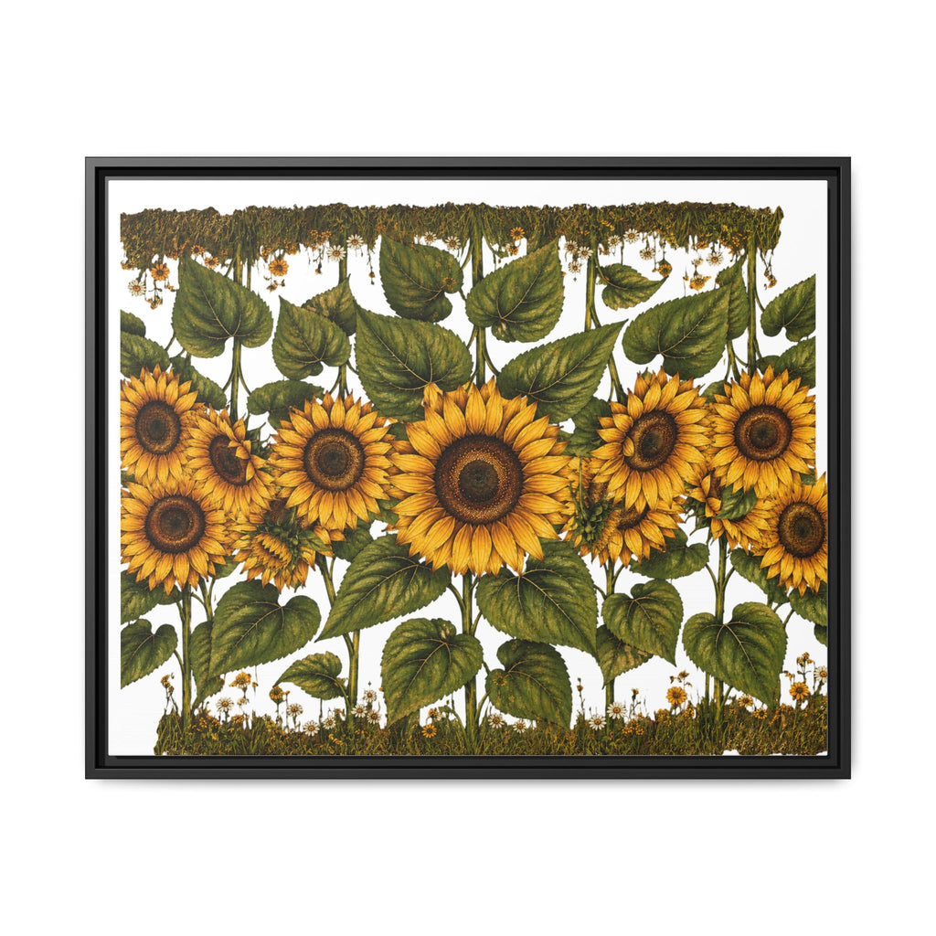 Framed Sunflower Canvas Print — Matte Floral Wall Art