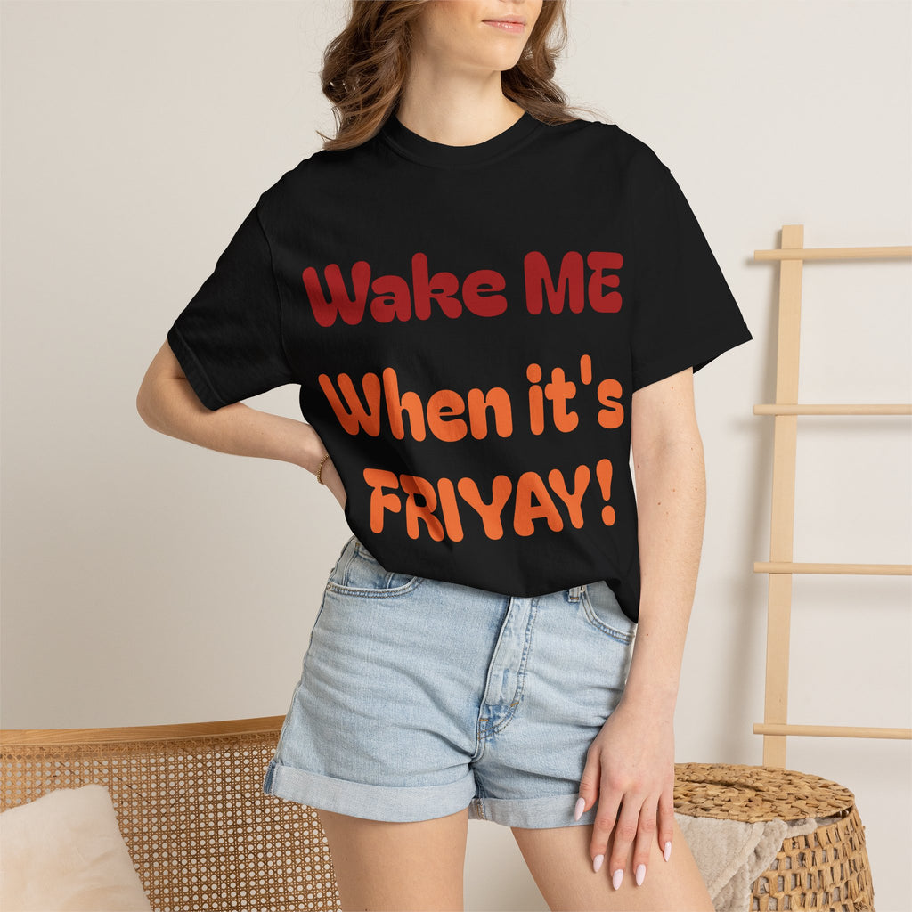Wake Me When It's Friyay! T-Shirt — 'Midnight Run' Retro Graphic Tee