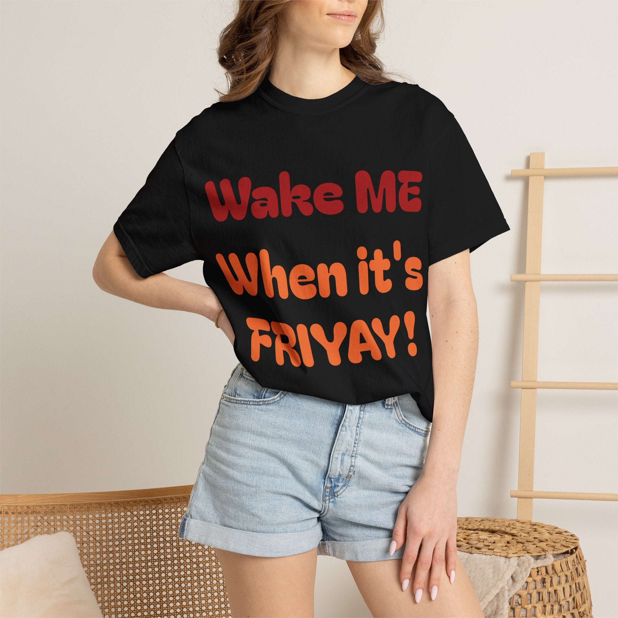 Wake Me When It's Friyay! T-Shirt — 'Midnight Run' Retro Graphic Tee