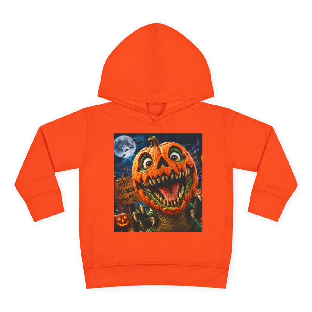 Halloween Toddler Hoodie — Dinosaur Creepy Jack-O'-Lantern Pumpkin Halloween Pullover