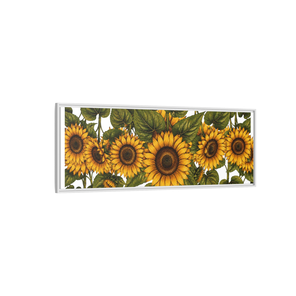 Framed Sunflower Canvas Print — Matte Floral Wall Art