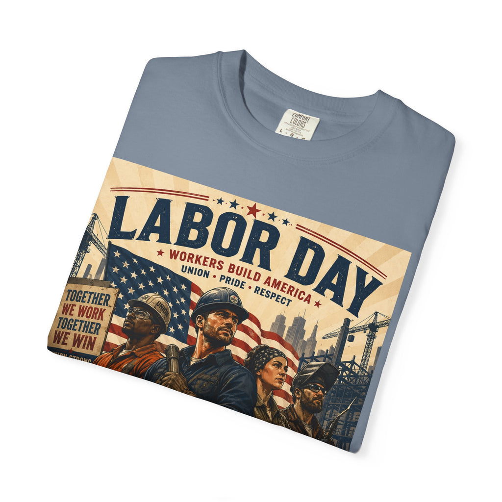 Labor Day T-Shirt — 'Thank a Union' Vintage Patriotic Tee