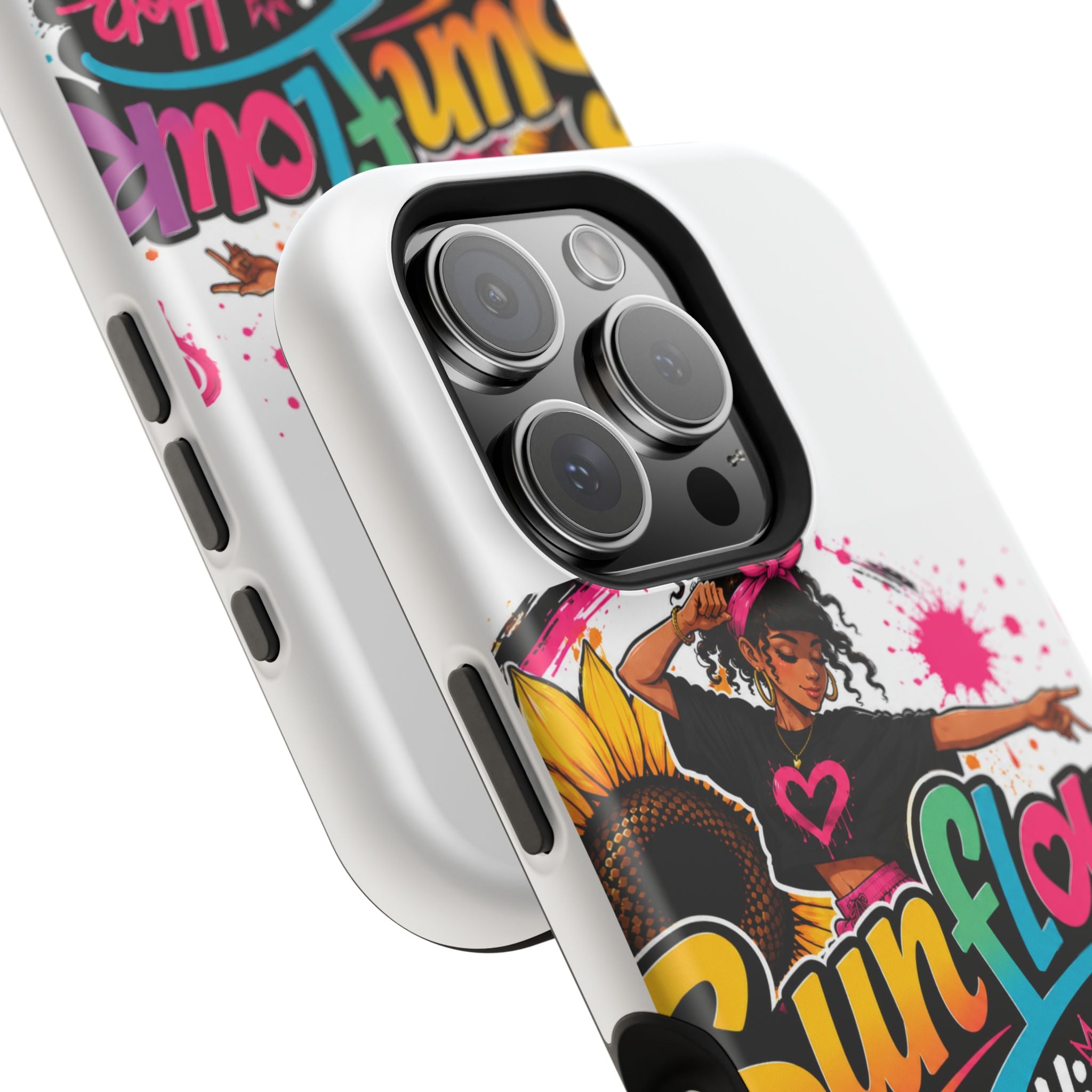 Sunflower Hip Hop Phone Case — Impact-Resistant Protective Case