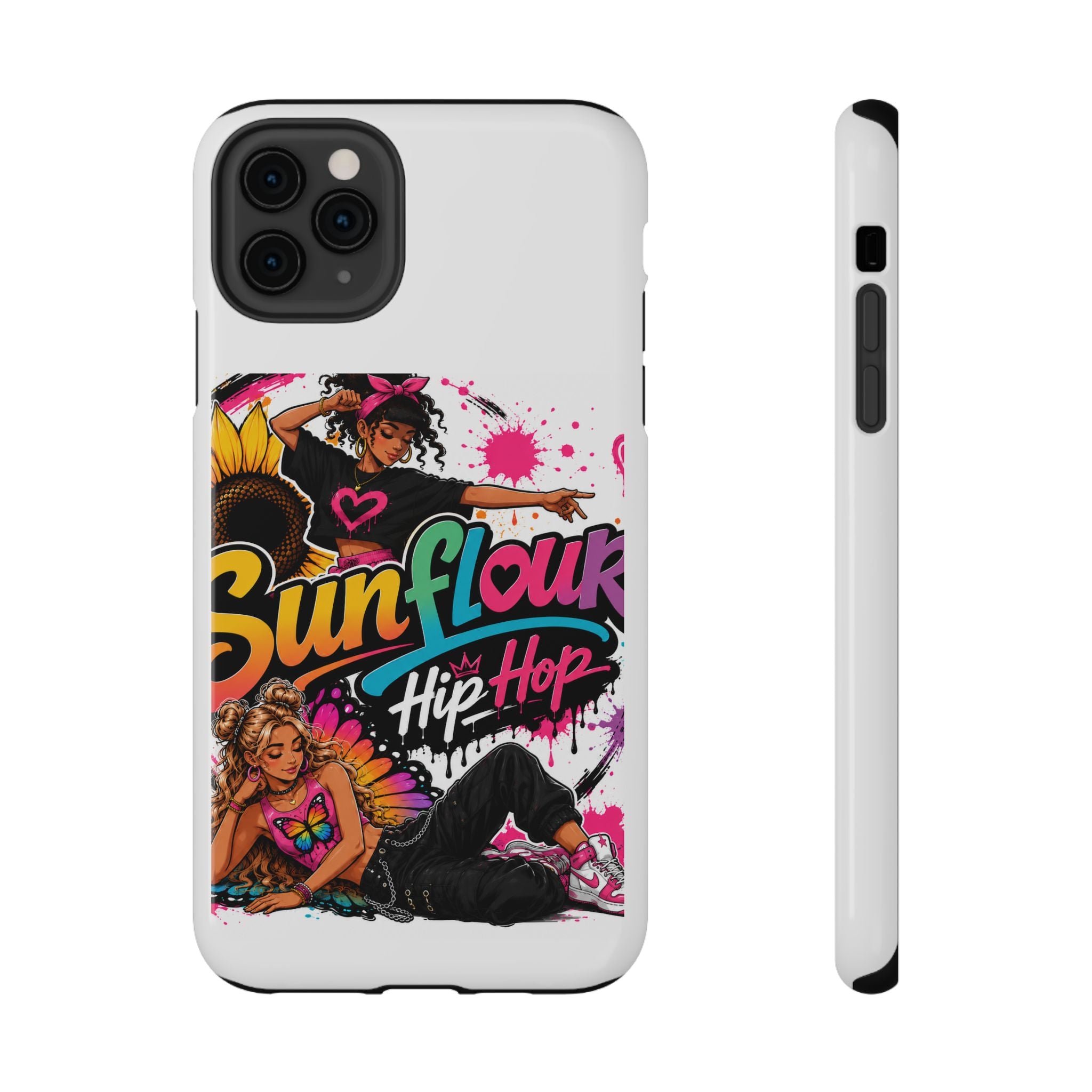 Sunflower Hip Hop Phone Case — Impact-Resistant Protective Case