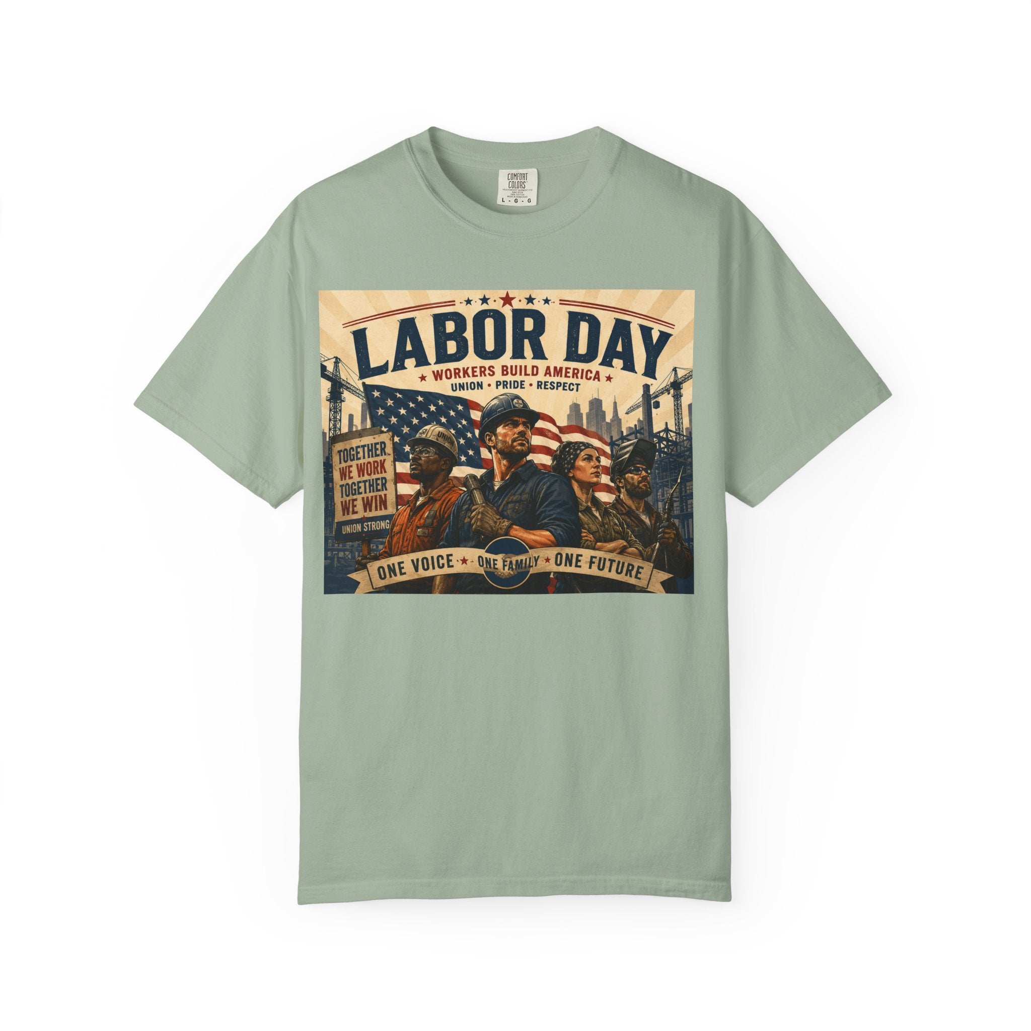 Labor Day T-Shirt — 'Thank a Union' Vintage Patriotic Tee