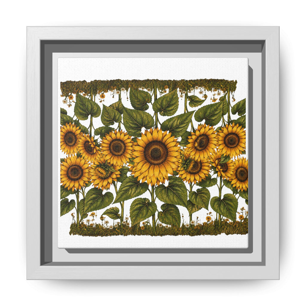 Framed Sunflower Canvas Print — Matte Floral Wall Art