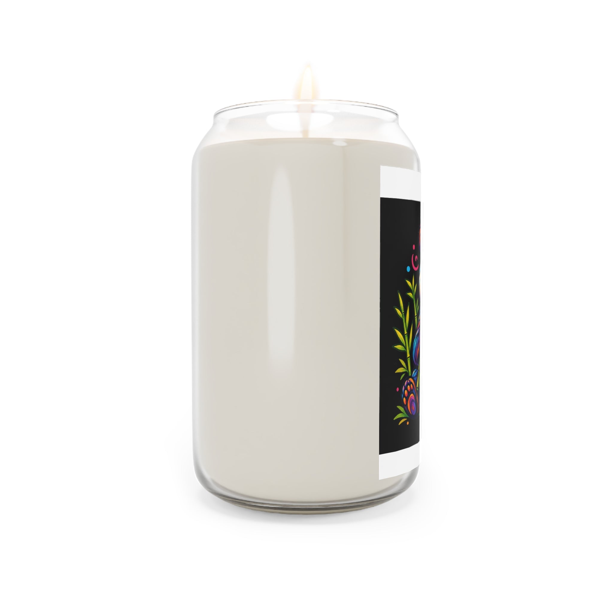 Panda Soy Candle — Colorful Bamboo Scented 13.75oz Jar