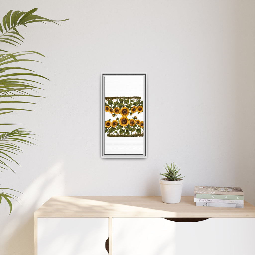 Framed Sunflower Canvas Print — Matte Floral Wall Art