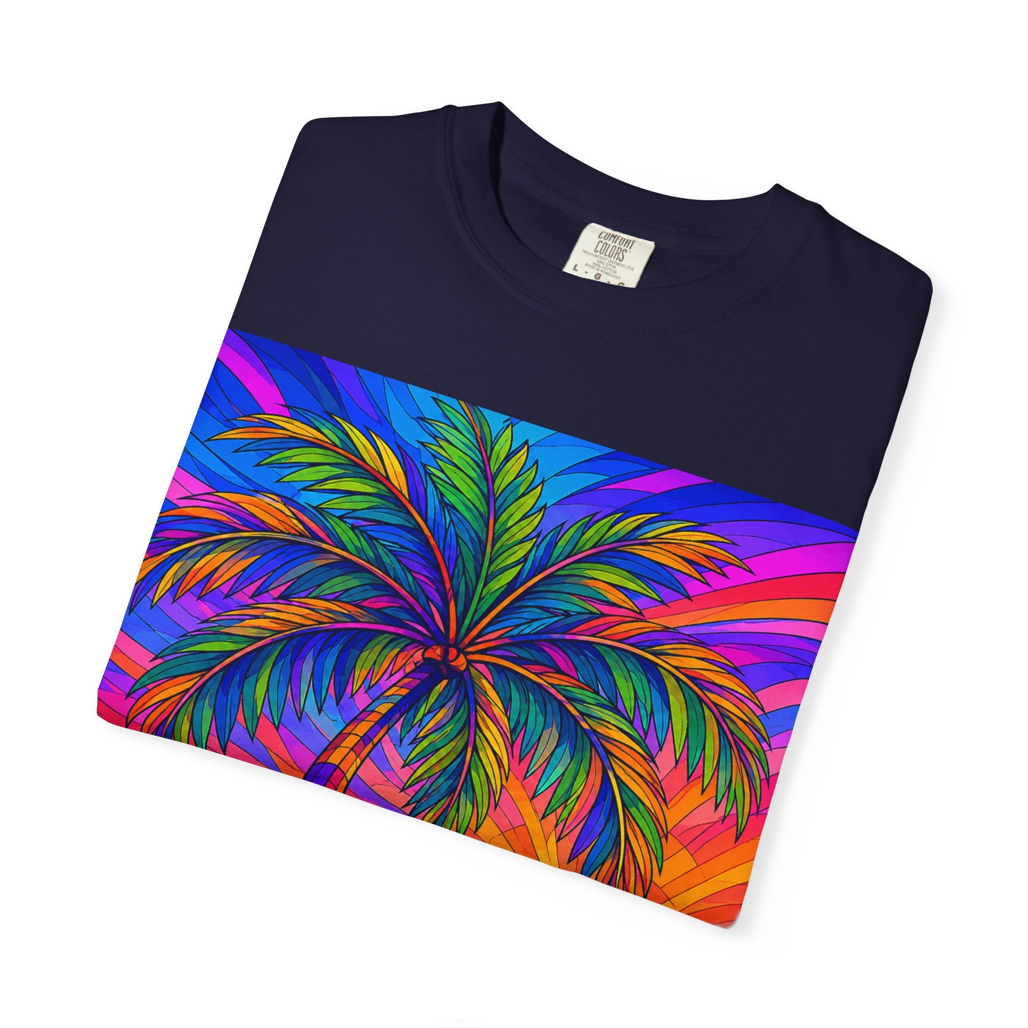 Sunset Palm T-Shirt — Vibrant Tropical Beach Tee