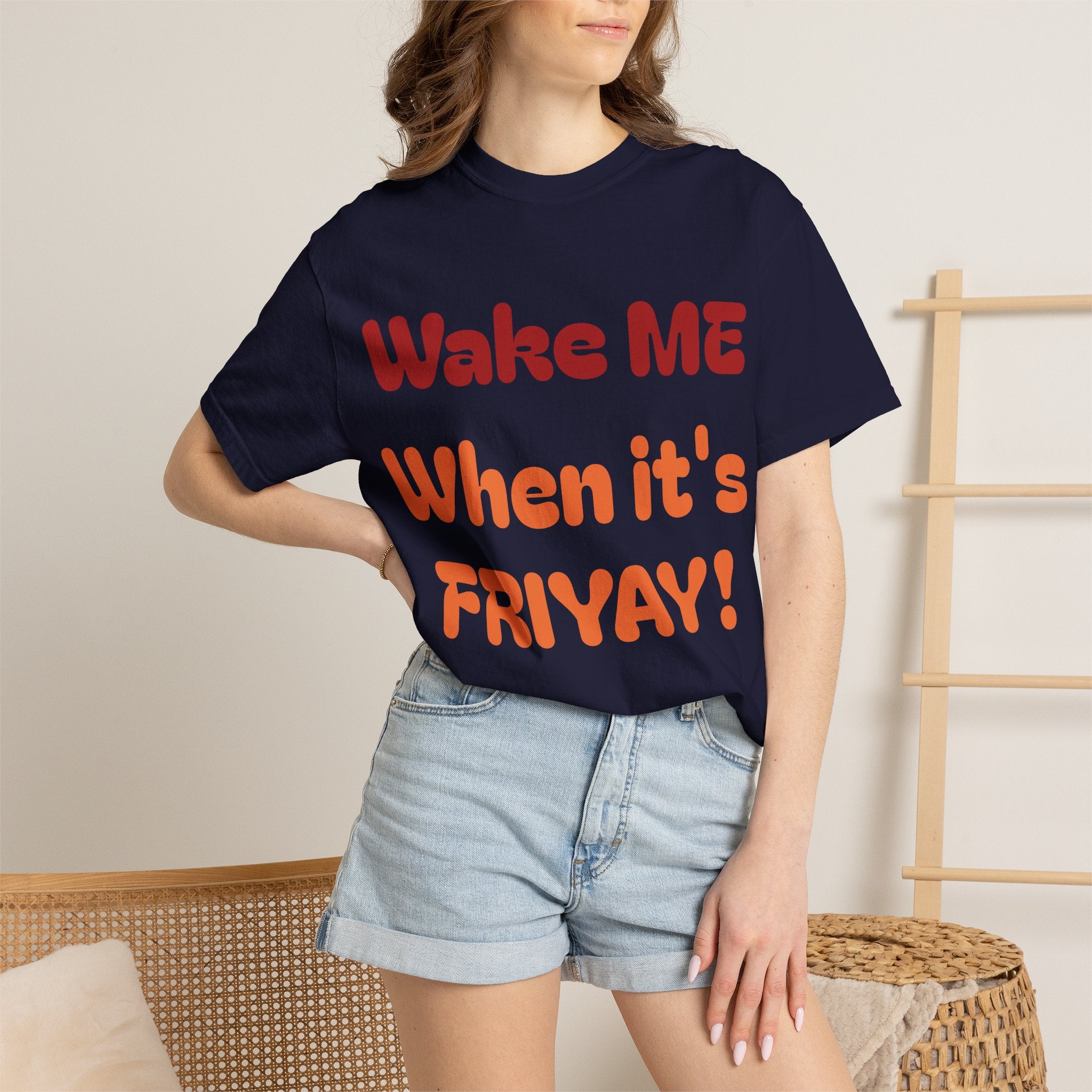 Wake Me When It's Friyay! T-Shirt — 'Midnight Run' Retro Graphic Tee
