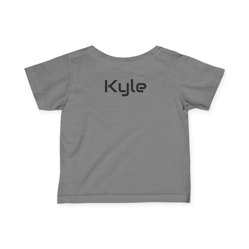 Infant Tee - Colorful 'Bro' Graffiti Graphic with Custom Name Back (Kids Baby Shirt)