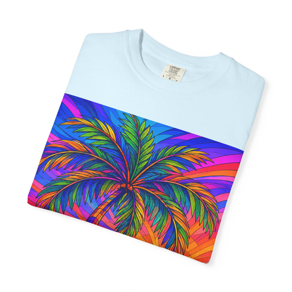 Sunset Palm T-Shirt — Vibrant Tropical Beach Tee