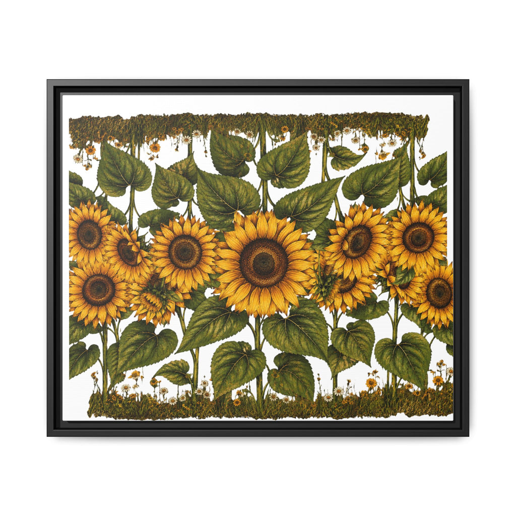 Framed Sunflower Canvas Print — Matte Floral Wall Art