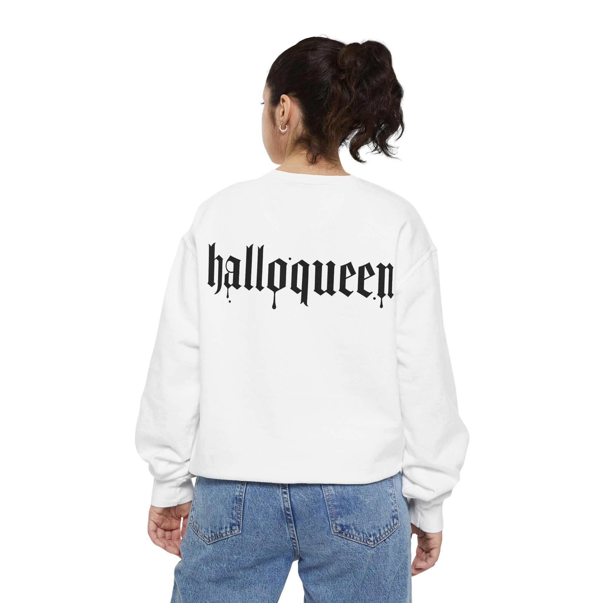 Halloween Sweatshirt — "halloqueen" Ghosts Pullover