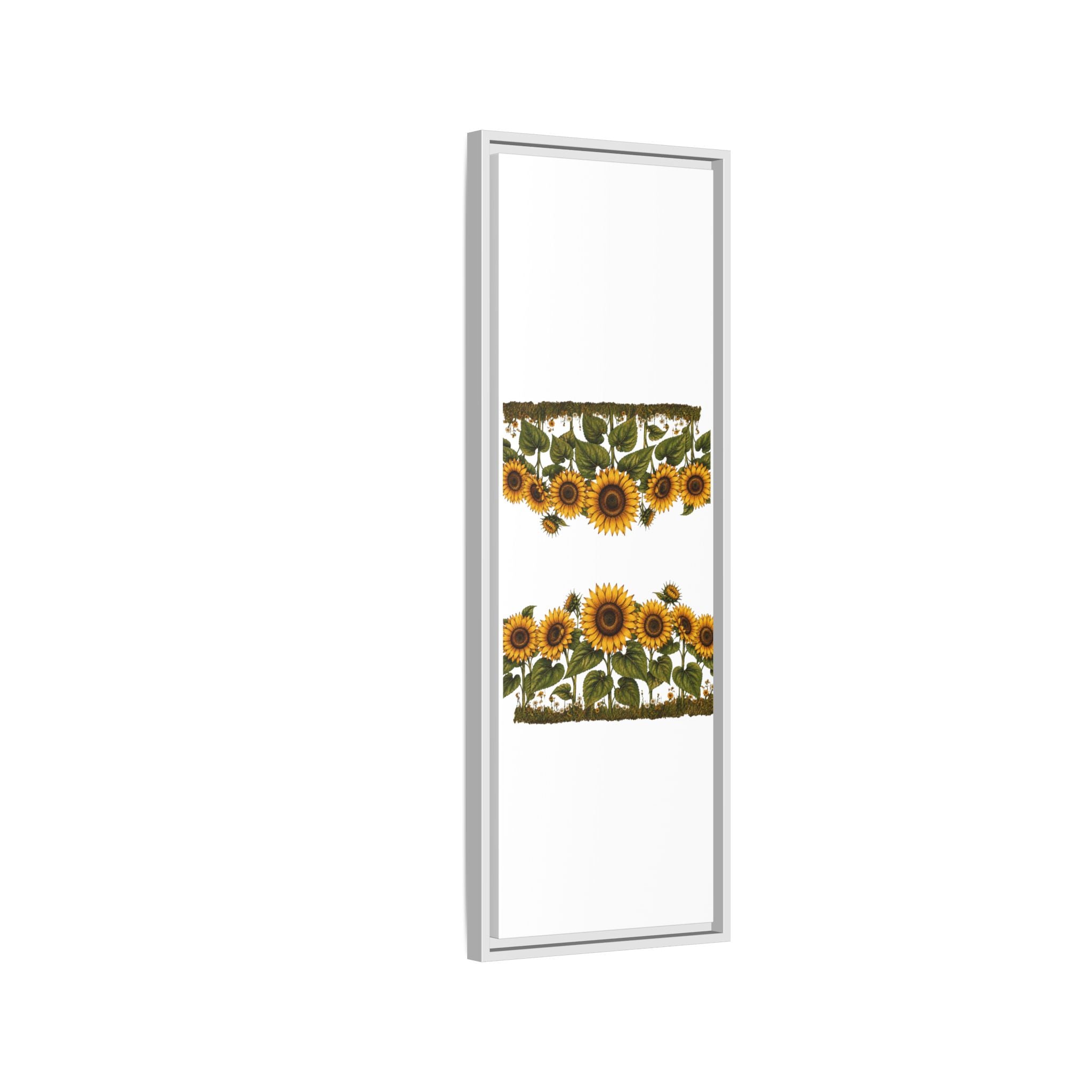 Framed Sunflower Canvas Print — Matte Floral Wall Art