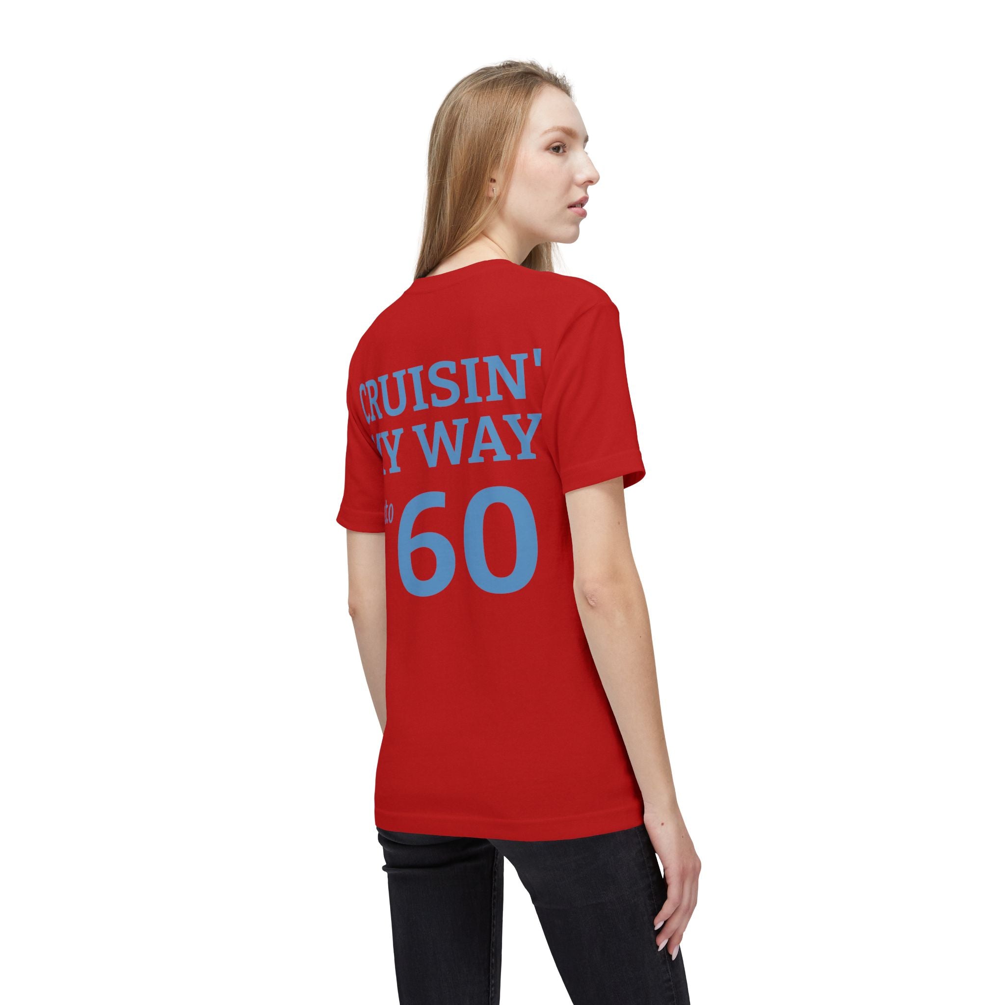 Cruisin' My Way Into 60 T-Shirt — Vintage Route 66 Classic Car Birthday Tee