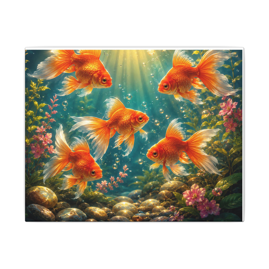 Goldfish Aquarium Canvas Print — Vibrant Underwater Wall Art