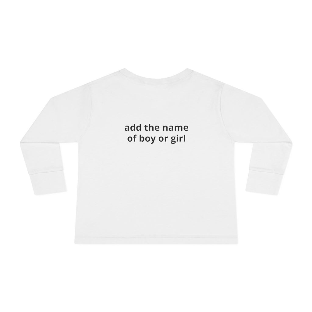 Halloween Toddler Long Sleeve Tee — Cute Dinosaur Ghost "BOO!" Halloween Shirt