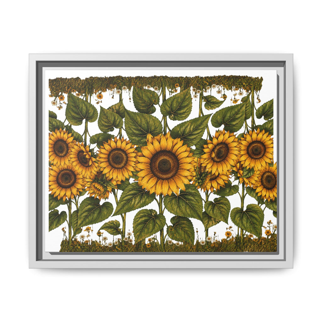 Framed Sunflower Canvas Print — Matte Floral Wall Art
