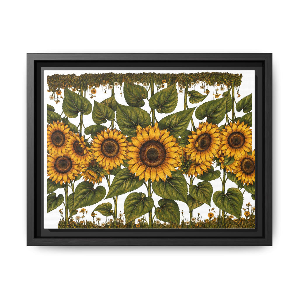 Framed Sunflower Canvas Print — Matte Floral Wall Art